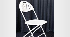 White Fan Back Chair